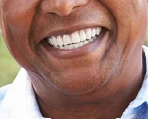 A patient's bright smile